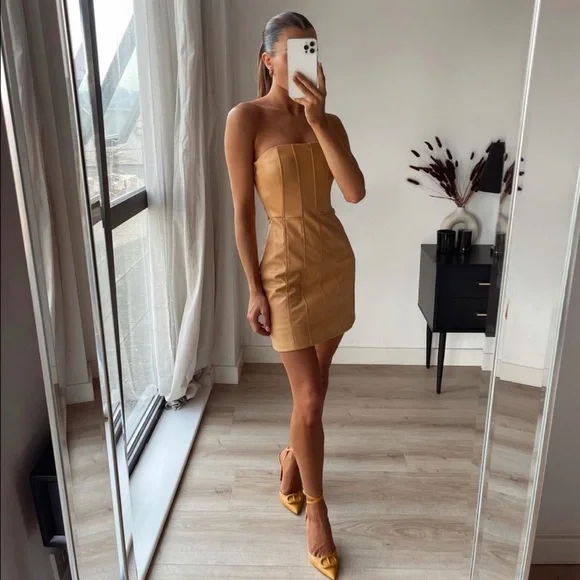 Zara | Dresses | Zara Faux Leather Dress | Poshmark
